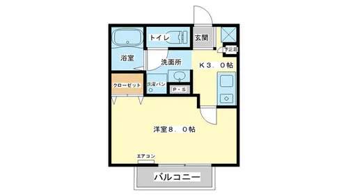 アパートメントハウス京口【2-C号室】の間取り