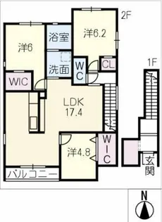 シエルブラン【2階】の間取り
