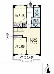 クオーレ古金【1階】の間取り