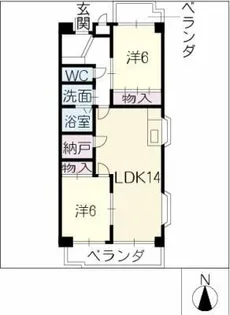 サンメゾンノモト【3階】の間取り