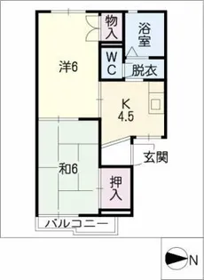 タウニー甚目寺【1階】の間取り