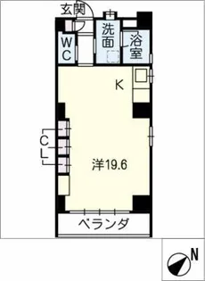 ボン・ヴィヴァン新清州【2階】の間取り