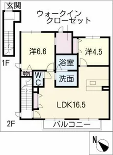 花水木A棟【2階】の間取り