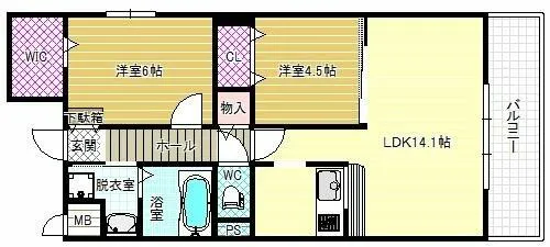 メルヴェーユ藤井寺【3階】の間取り