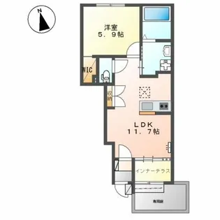 ディアベルジュⅠ【1階】の間取り