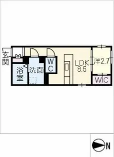 AMIRL PREMIER HEIAN-DORI【1階】の間取り