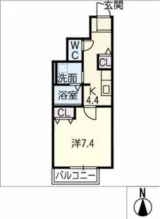 ガーデンアベニュ【1階】の間取り