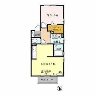 レジデンス ミツ2 B【2階】の間取り