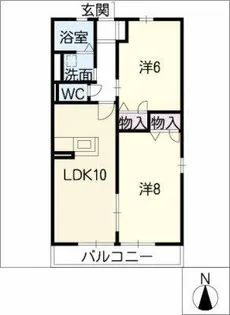 ベルドミールA【2階】の間取り