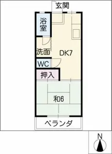 今井コーポ【1階】の間取り