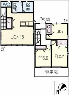 愛知県豊橋市佐藤4丁目【一戸建】の間取り