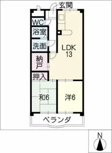 サンテラス福井【2階】の間取り