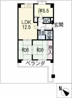 ヴィラ滝川【1階】の間取り