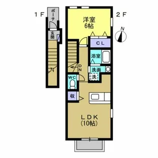 フォーリスト清水【2階】の間取り
