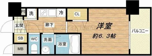 プレサンス大阪城公園ネクサス【11階】の間取り