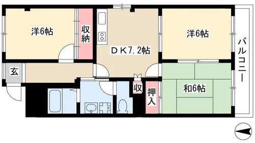 コーポラス第二【3階】の間取り