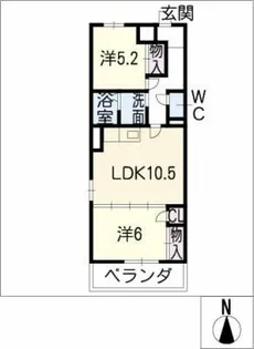 ソレアードⅡ【5階】の間取り