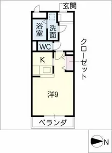 プリミエール塩付通【1階】の間取り