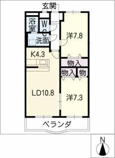 フルール【2階】の間取り
