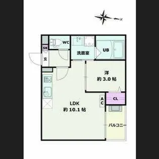 JACK SHINKAIⅢ【1階】の間取り