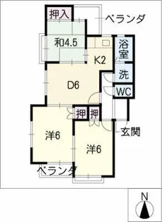 ハイタウン小島【202号室】の間取り