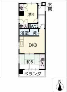 パークレン折戸【4階】の間取り