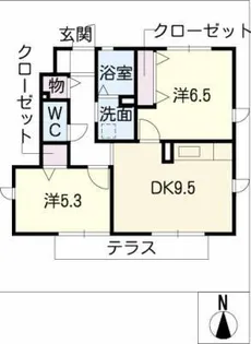 シャルマン【1階】の間取り
