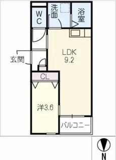LECOCON江南 Ⅱ【2階】の間取り