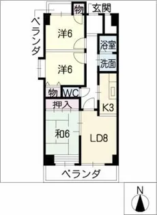 メゾン桜山【9階】の間取り