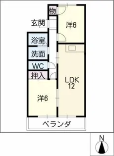 ハイツフジ【2階】の間取り