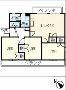 サンシャイン01【2階】の間取り