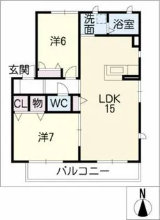 サクシードⅠ【2階】の間取り