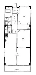 クラウンズビラ花影【3階】の間取り