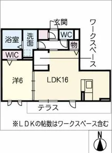 Piece montee【1階】の間取り
