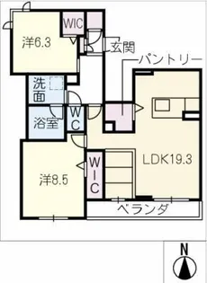 ラ クレール【2階】の間取り