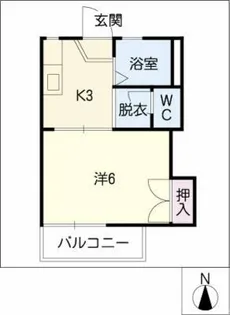 エステート沖田【1階】の間取り