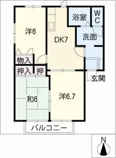 ディアス本町【2階】の間取り