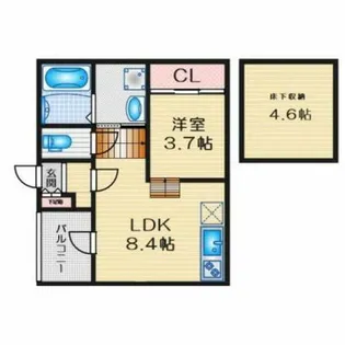Tiara中村【1階】の間取り