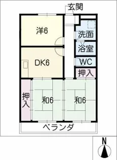 メゾンコスモ【2階】の間取り