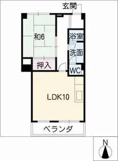 ラ ベルサンテ【7階】の間取り
