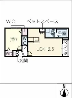 ポルトボヌール瑞穂【1階】の間取り