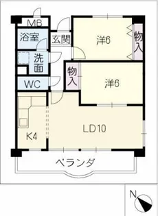 ビューテラス富貴【3階】の間取り