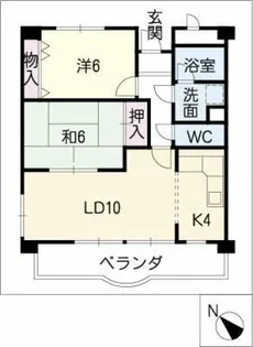 ビューテラス富貴【3階】の間取り