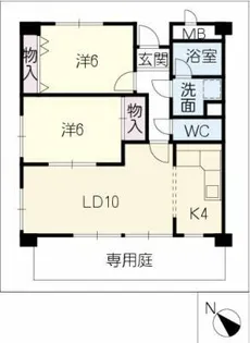 ビューテラス富貴【1階】の間取り