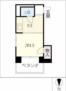 ハイツリトル松下【403号室】の間取り