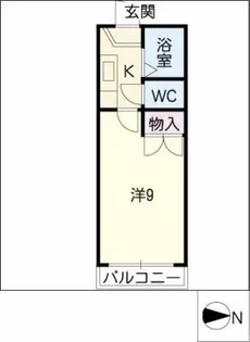 パレス豊栄【1階】の間取り