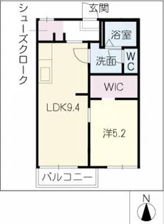 グリーンファーム.K A【2階】の間取り