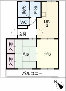 ラフォーレ西沢Ⅱ【2階】の間取り