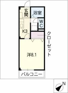 グランデージフルール【2階】の間取り