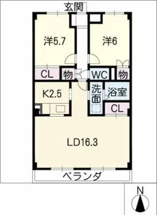 グランドメゾン加島【1階】の間取り